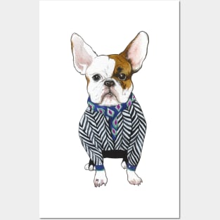 Serge the sad french bulldog Posters and Art